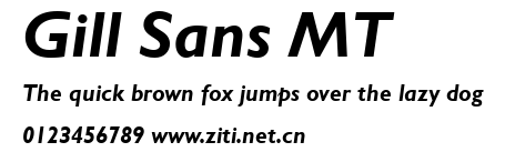 Gill Sans MT.ttf字體轉換器圖片