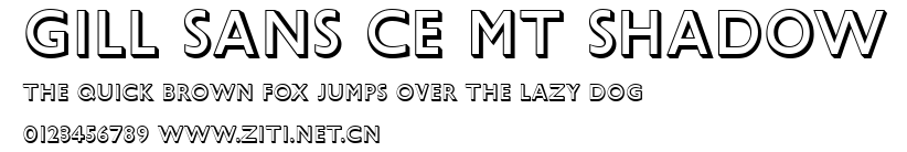 Gill Sans CE MT Shadow.ttf字體轉換器圖片