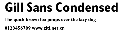 Gill Sans Condensed.ttf字體轉換器圖片