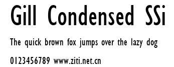 Gill Condensed SSi.ttf字體轉換器圖片