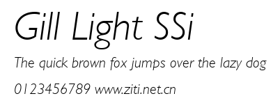 Gill Light SSi.ttf字體轉換器圖片