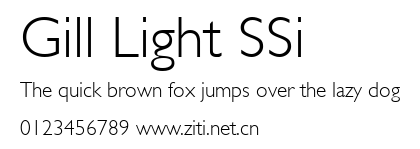 Gill Light SSi.ttf字體轉換器圖片