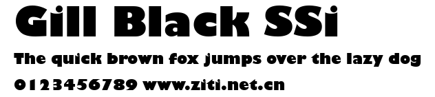 Gill Black SSi.ttf字體轉換器圖片