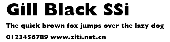 Gill Black SSi.ttf字體轉換器圖片