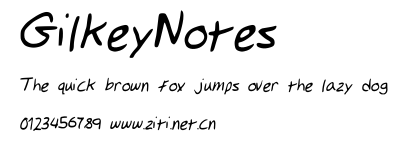 GilkeyNotes.ttf字體轉換器圖片