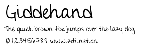 Giddehand.ttf字體轉換器圖片
