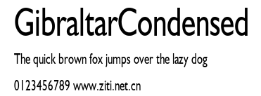 GibraltarCondensed.ttf字體轉換器圖片