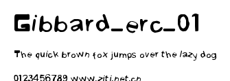 Gibbard_erc_01.ttf字體轉換器圖片