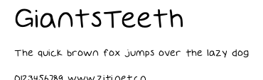 GiantsTeeth.otf字體轉換器圖片