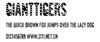 GiantTigers.ttf字體轉換器圖片