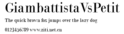 GiambattistaVsPetit.ttf字體轉換器圖片