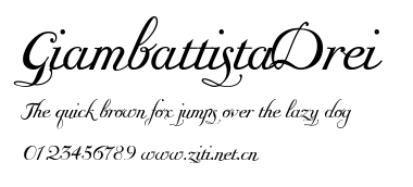 GiambattistaDrei.ttf字體轉換器圖片