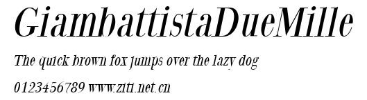 GiambattistaDueMille.ttf字體轉換器圖片