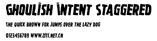 Ghoulish Intent Staggered.ttf字體轉換器圖片