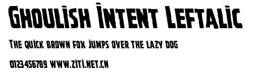 Ghoulish Intent Leftalic.ttf字體轉換器圖片