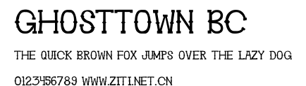 Ghosttown BC.ttf字體轉換器圖片