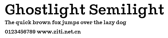 Ghostlight Semilight.ttf字體轉換器圖片
