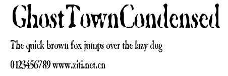 GhostTownCondensed.ttf字體轉換器圖片