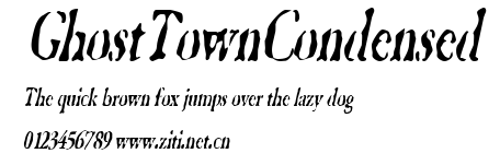 GhostTownCondensed.ttf字體轉換器圖片