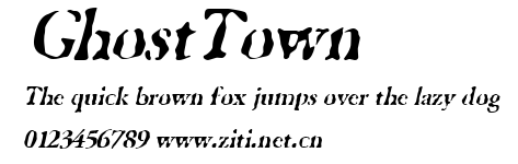 GhostTown.ttf字體轉換器圖片
