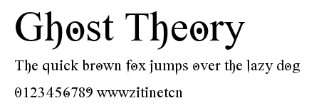 Ghost Theory.ttf字體轉換器圖片