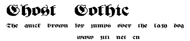 Ghost Gothic.ttf字體轉換器圖片