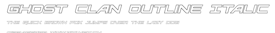 Ghost Clan Outline Italic.ttf字體轉換器圖片