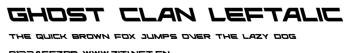 Ghost Clan Leftalic.ttf字體轉換器圖片