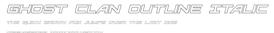 Ghost Clan Outline Italic.ttf字體轉換器圖片