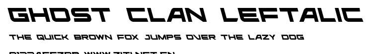 Ghost Clan Leftalic.ttf字體轉換器圖片