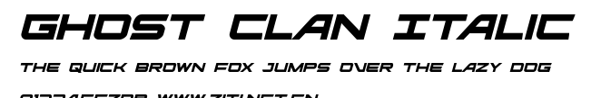 Ghost Clan Italic.ttf字體轉換器圖片