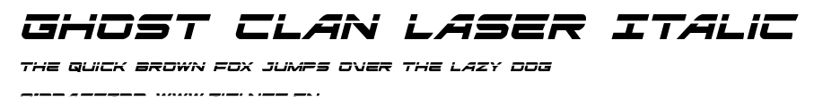 Ghost Clan Laser Italic.ttf字體轉換器圖片