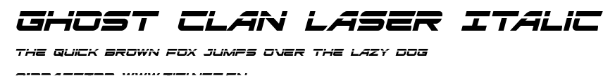 Ghost Clan Laser Italic.ttf字體轉換器圖片