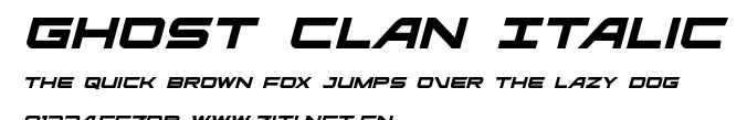 Ghost Clan Italic.ttf字體轉換器圖片