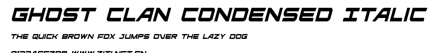 Ghost Clan Condensed Italic.ttf字體轉換器圖片