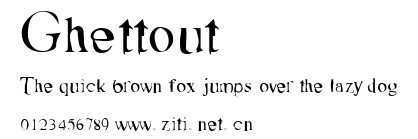 Ghettout.ttf字體轉換器圖片