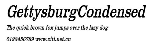 GettysburgCondensed.ttf字體轉換器圖片