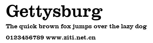 Gettysburg.ttf字體轉換器圖片