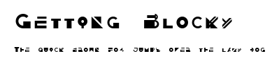 Getting Blocky.ttf字體轉換器圖片