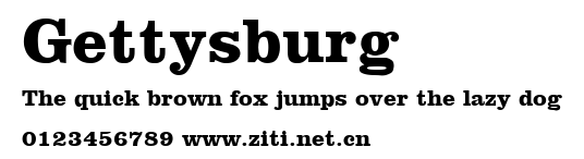 Gettysburg.ttf字體轉換器圖片