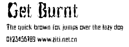 Get Burnt.ttf字體轉換器圖片