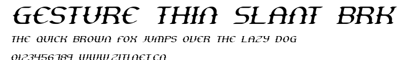 Gesture Thin Slant BRK.ttf字體轉換器圖片