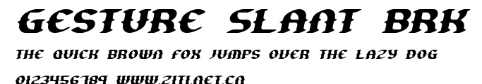 Gesture Slant BRK.ttf字體轉換器圖片