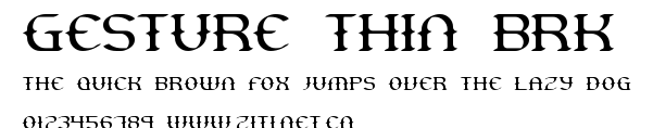 Gesture Thin BRK.ttf字體轉換器圖片