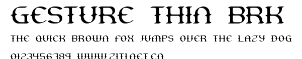 Gesture Thin BRK.ttf字體轉換器圖片
