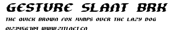 Gesture Slant BRK.ttf字體轉換器圖片