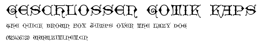 Geschlossen Gotik Kaps.ttf字體轉換器圖片