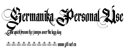 Germanika Personal Use.ttf字體轉換器圖片