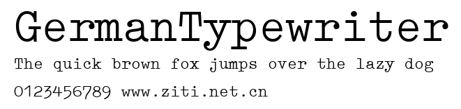 GermanTypewriter.ttf字體轉換器圖片