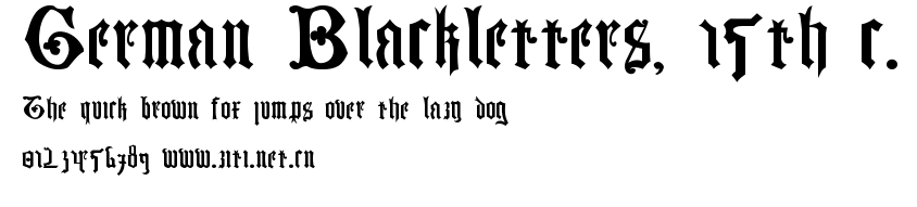 German Blackletters, 15th c..ttf字體轉換器圖片